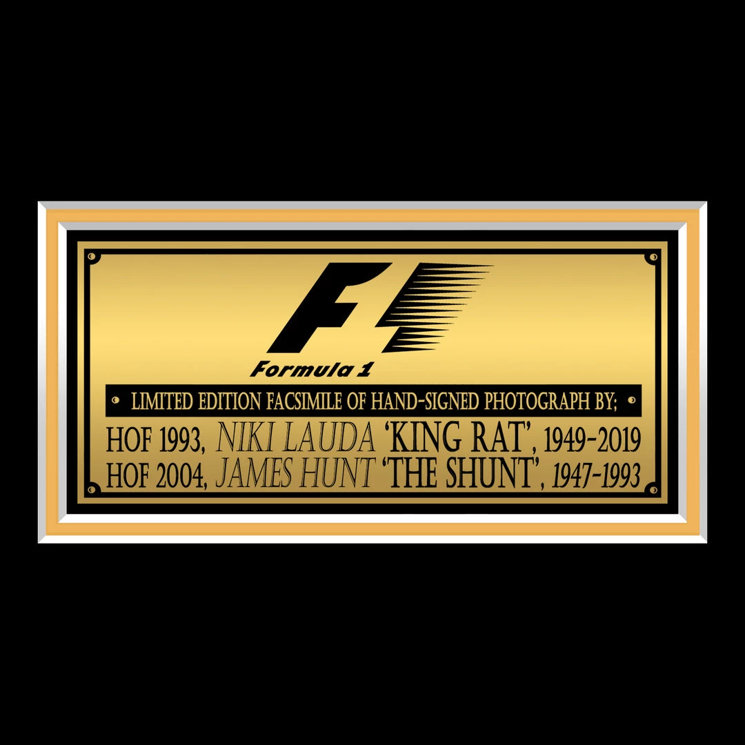 RARE-T Sports Memorabilia Niki Lauda & James Hunt Photo Limited Signature Edition Studio Licensed Custom Frame 6 RARE-T Sports Memorabilia Niki Lauda & James Hunt Photo Limited Signature Edition Studio Licensed Custom Frame