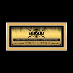 RARE-T Nikola Tesla Photo Limited Signature Edition Studio Licensed Custom Frame Limited Edition Frames