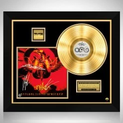RARE-T Limited Edition Frames Nile - Annihilation Of The Wicked Gold LP Limited Signature Edition Studio Licensed Custom Frame