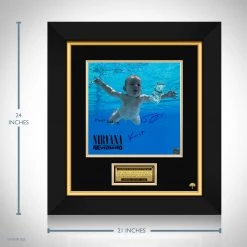 RARE-T Limited Edition Frames Nirvana Nevermind Limited Signature Edition Studio Licensed LP Cover Custom Frame