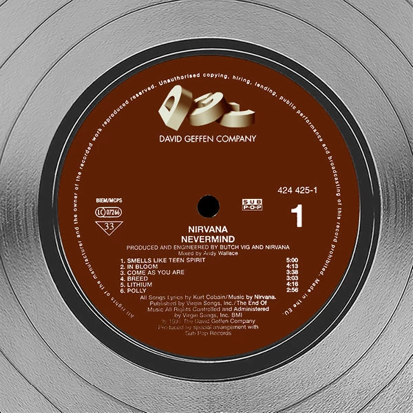 RARE-T Limited Edition Frames Nirvana Nevermind Platinum LP Limited Signature Edition Studio Licensed Custom Frame 4 RARE-T Limited Edition Frames Nirvana Nevermind Platinum LP Limited Signature Edition Studio Licensed Custom Frame