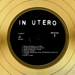 RARE-T Limited Edition Frames Nirvana In Utero Gold LP Limited Signature Edition Studio Licensed Custom Frame 16 RARE-T Limited Edition Frames Nirvana In Utero Gold LP Limited Signature Edition Studio Licensed Custom Frame