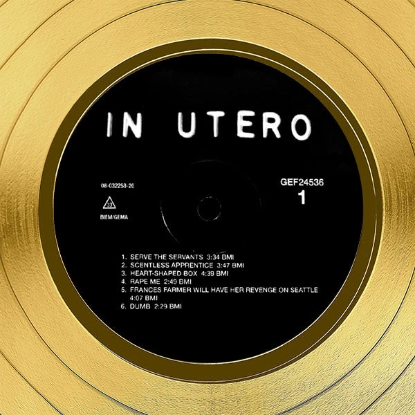 RARE-T Limited Edition Frames Nirvana In Utero Gold LP Limited Signature Edition Studio Licensed Custom Frame 5 RARE-T Limited Edition Frames Nirvana In Utero Gold LP Limited Signature Edition Studio Licensed Custom Frame