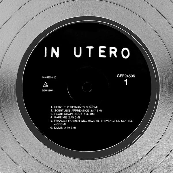 RARE-T Nirvana In Utero Platinum LP Limited Signature Edition Studio Licensed Custom Frame Limited Edition Frames 3 RARE-T Nirvana In Utero Platinum LP Limited Signature Edition Studio Licensed Custom Frame Limited Edition Frames