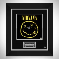 RARE-T Nirvana Smiley Face Commemorative Limited Signature Edition Studio Licensed LP Cover Custom Frame