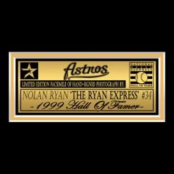 RARE-T Houston Astros - Nolan Ryan Photo Limited Signature Edition Studio Licensed Custom Frame Sports Memorabilia