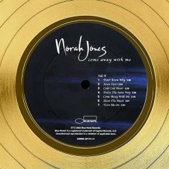 RARE-T Norah Jones - Come Away With Me Gold LP Limited Signature Edition Studio Licensed Custom Frame 14 RARE-T Norah Jones - Come Away With Me Gold LP Limited Signature Edition Studio Licensed Custom Frame