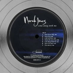 RARE-T Norah Jones - Come Away With Me Platinum LP Limited Signature Edition Studio Licensed Custom Frame