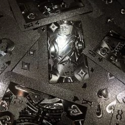 RARE-T Obsidian Carbonite Playing Cards Herringbone Design 10 RARE-T Obsidian Carbonite Playing Cards Herringbone Design