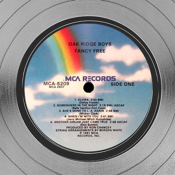 RARE-T Limited Edition Frames Oak Ridge Boys - Fancy Free Platinum LP Limited Signature Edition Studio Licensed Custom Frame 4 RARE-T Limited Edition Frames Oak Ridge Boys - Fancy Free Platinum LP Limited Signature Edition Studio Licensed Custom Frame