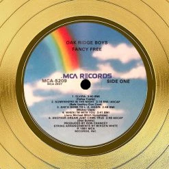 RARE-T Limited Edition Frames Oak Ridge Boys - Fancy Free Gold LP Limited Signature Edition Studio Licensed Custom Frame 15 RARE-T Limited Edition Frames Oak Ridge Boys - Fancy Free Gold LP Limited Signature Edition Studio Licensed Custom Frame