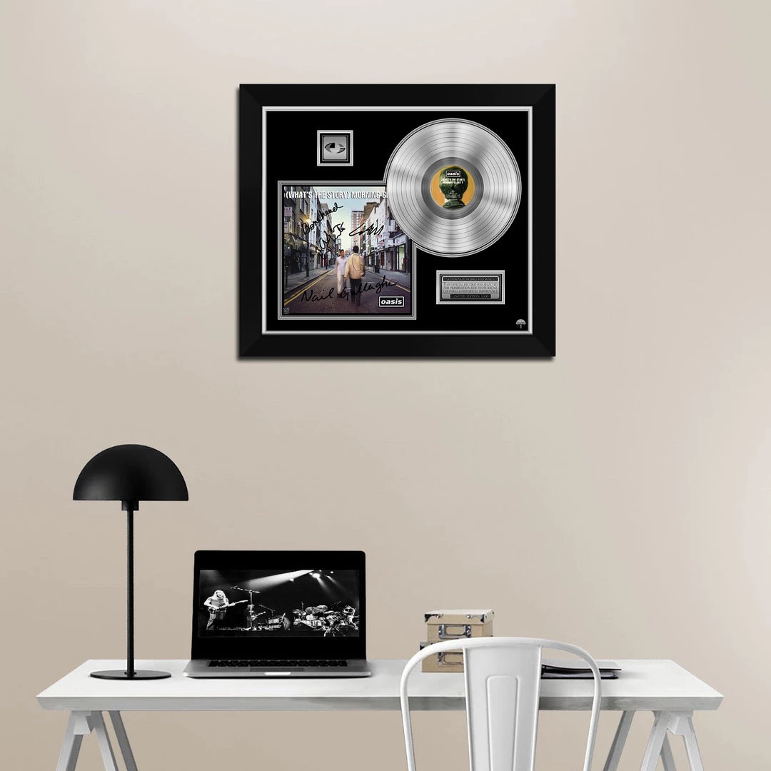 RARE-T Oasis What’s The Story Morning Glory Platinum LP Limited Signature Edition Studio Licensed Custom Frame Limited Edition Frames 5 RARE-T Oasis What’s The Story Morning Glory Platinum LP Limited Signature Edition Studio Licensed Custom Frame Limited Edition Frames