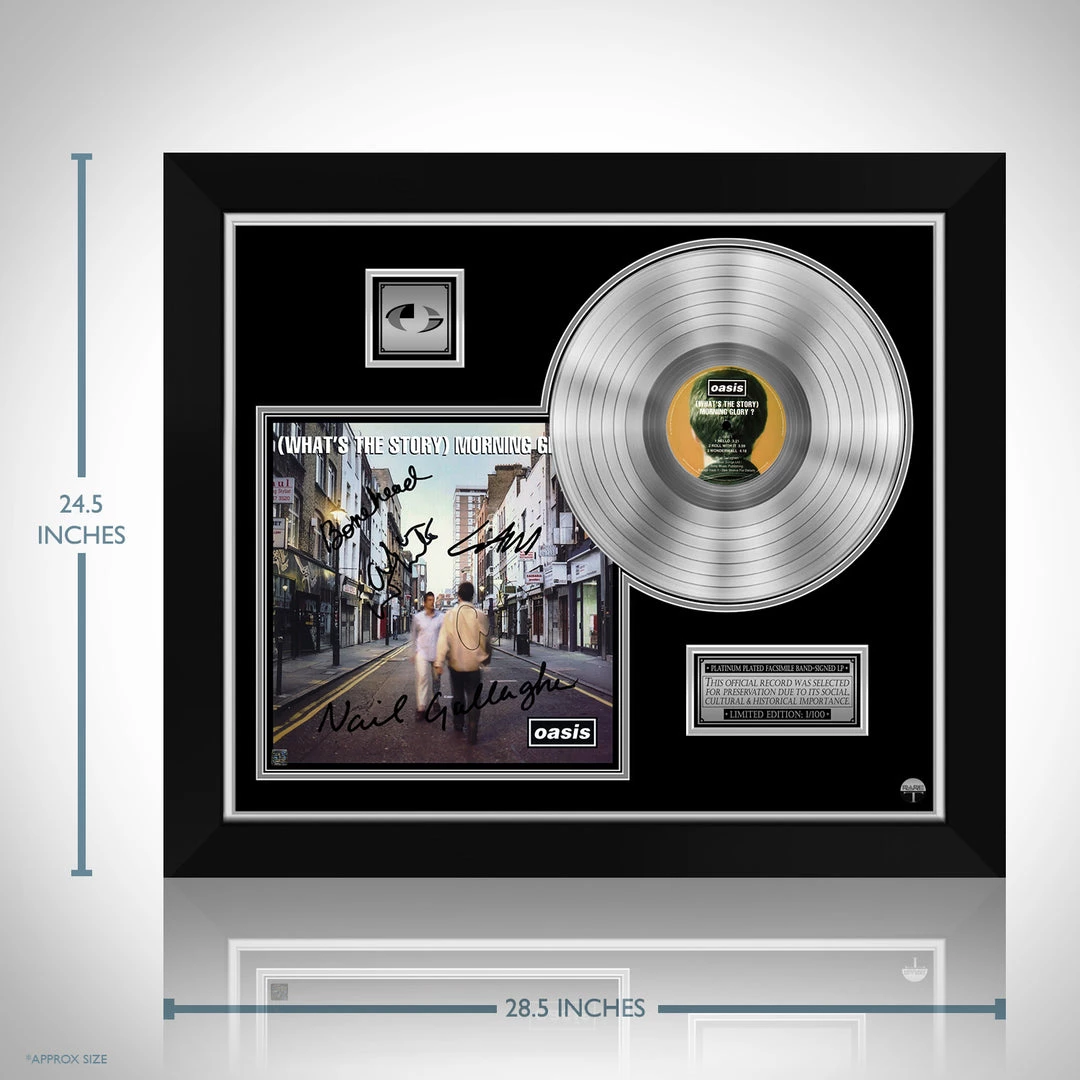 RARE-T Oasis What’s The Story Morning Glory Platinum LP Limited Signature Edition Studio Licensed Custom Frame Limited Edition Frames 6 RARE-T Oasis What’s The Story Morning Glory Platinum LP Limited Signature Edition Studio Licensed Custom Frame Limited Edition Frames