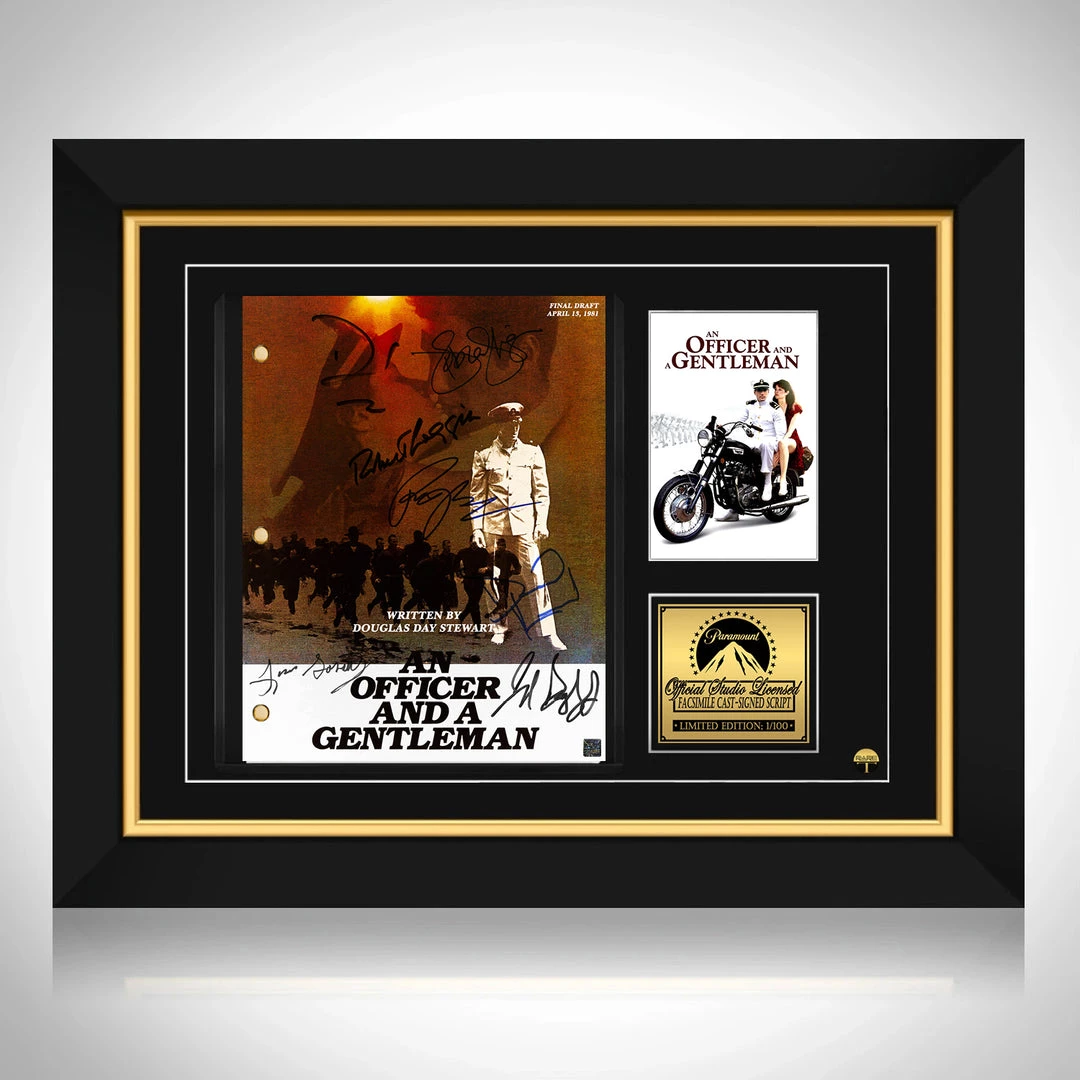RARE-T An Officer And A Gentleman Script Limited Signature Edition Studio Licensed Custom Frame Limited Edition Frames 1 RARE-T An Officer And A Gentleman Script Limited Signature Edition Studio Licensed Custom Frame Limited Edition Frames