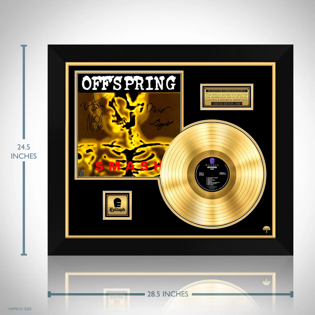 RARE-T Limited Edition Frames Offspring - Smash Gold LP Limited Signature Edition Studio Licensed Custom Frame 3 RARE-T Limited Edition Frames Offspring - Smash Gold LP Limited Signature Edition Studio Licensed Custom Frame