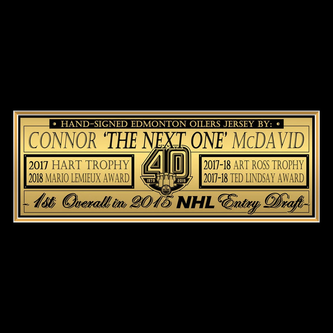 APW Signed Memorabilia Connor Mcdavid- Hand-Signed Edmonton Oilers Jersey Custom Frame 8 APW Signed Memorabilia Connor Mcdavid- Hand-Signed Edmonton Oilers Jersey Custom Frame