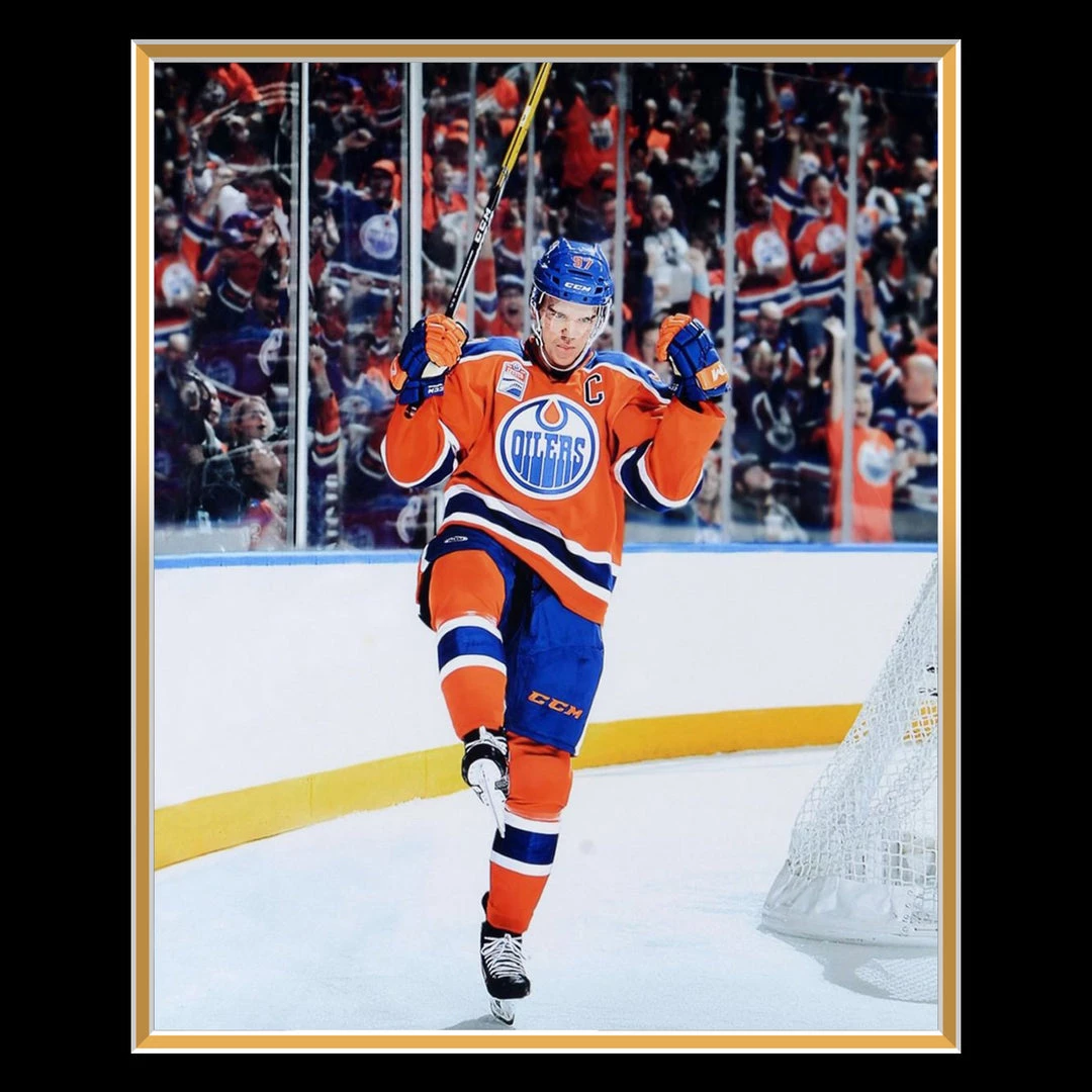 APW Signed Memorabilia Connor Mcdavid- Hand-Signed Edmonton Oilers Jersey Custom Frame 4 APW Signed Memorabilia Connor Mcdavid- Hand-Signed Edmonton Oilers Jersey Custom Frame