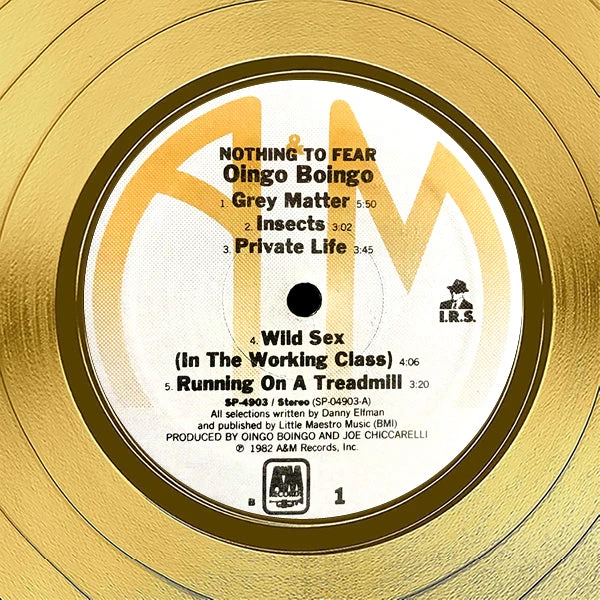 RARE-T Oingo Boingo - Nothing To Fear Gold LP Limited Signature Edition Studio Licensed Custom Frame Limited Edition Frames 6 RARE-T Oingo Boingo - Nothing To Fear Gold LP Limited Signature Edition Studio Licensed Custom Frame Limited Edition Frames