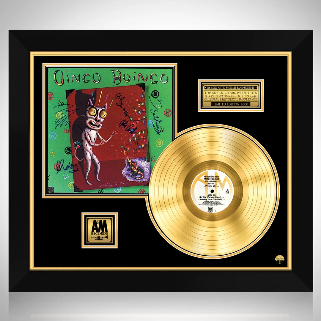 RARE-T Oingo Boingo - Nothing To Fear Gold LP Limited Signature Edition Studio Licensed Custom Frame Limited Edition Frames 1 RARE-T Oingo Boingo - Nothing To Fear Gold LP Limited Signature Edition Studio Licensed Custom Frame Limited Edition Frames