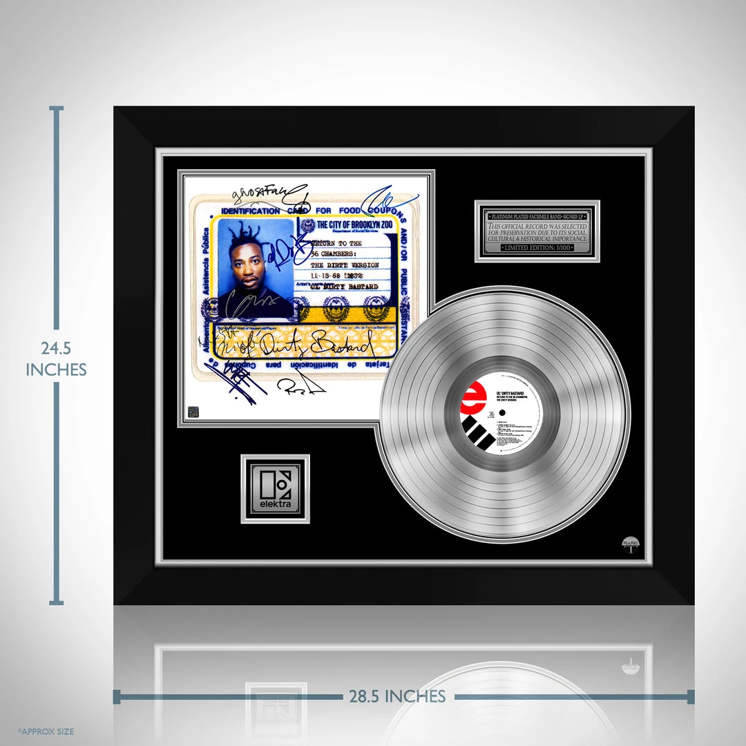 Rare-T Ol' Dirty Bastard - Return To The 36 Cambers Platinum LP Limited Signature Edition Studio Licensed Custom Frame Limited Edition Frames 3 Rare-T Ol' Dirty Bastard - Return To The 36 Cambers Platinum LP Limited Signature Edition Studio Licensed Custom Frame Limited Edition Frames