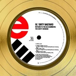 RARE-T Ol' Dirty Bastard - Return To The 36 Cambers Gold LP Limited Signature Edition Studio Licensed Custom Frame