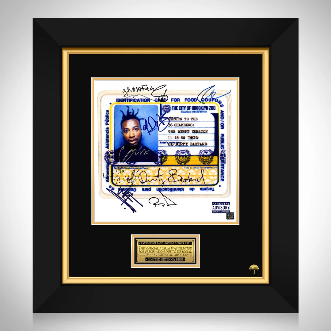RARE-T Ol' Dirty Bastard - Return To The 36 Cambers LP Cover Limited Signature Edition Studio Licensed Custom Frame Limited Edition Frames 1 RARE-T Ol' Dirty Bastard - Return To The 36 Cambers LP Cover Limited Signature Edition Studio Licensed Custom Frame Limited Edition Frames