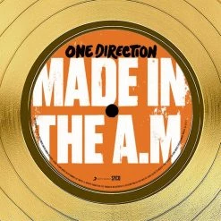 RARE-T One Direction - Made In The A.M. Gold LP Limited Signature Edition Studio Licensed Custom Frame