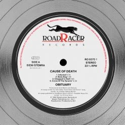 RARE-T Obituary - Cause Of Death Platinum LP Limited Signature Edition Studio Licensed Custom Frame Limited Edition Frames