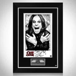 RARE-T Limited Edition Frames Ozzy Osbourne Mini Poster Limited Signature Edition Studio Licensed Custom Frame