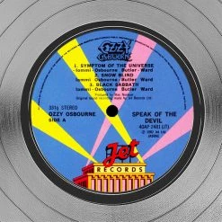 RARE-T Ozzy Osbourne Speak Of The Devil Platinum LP Limited Signature Edition Studio Licensed Custom Frame Limited Edition Frames