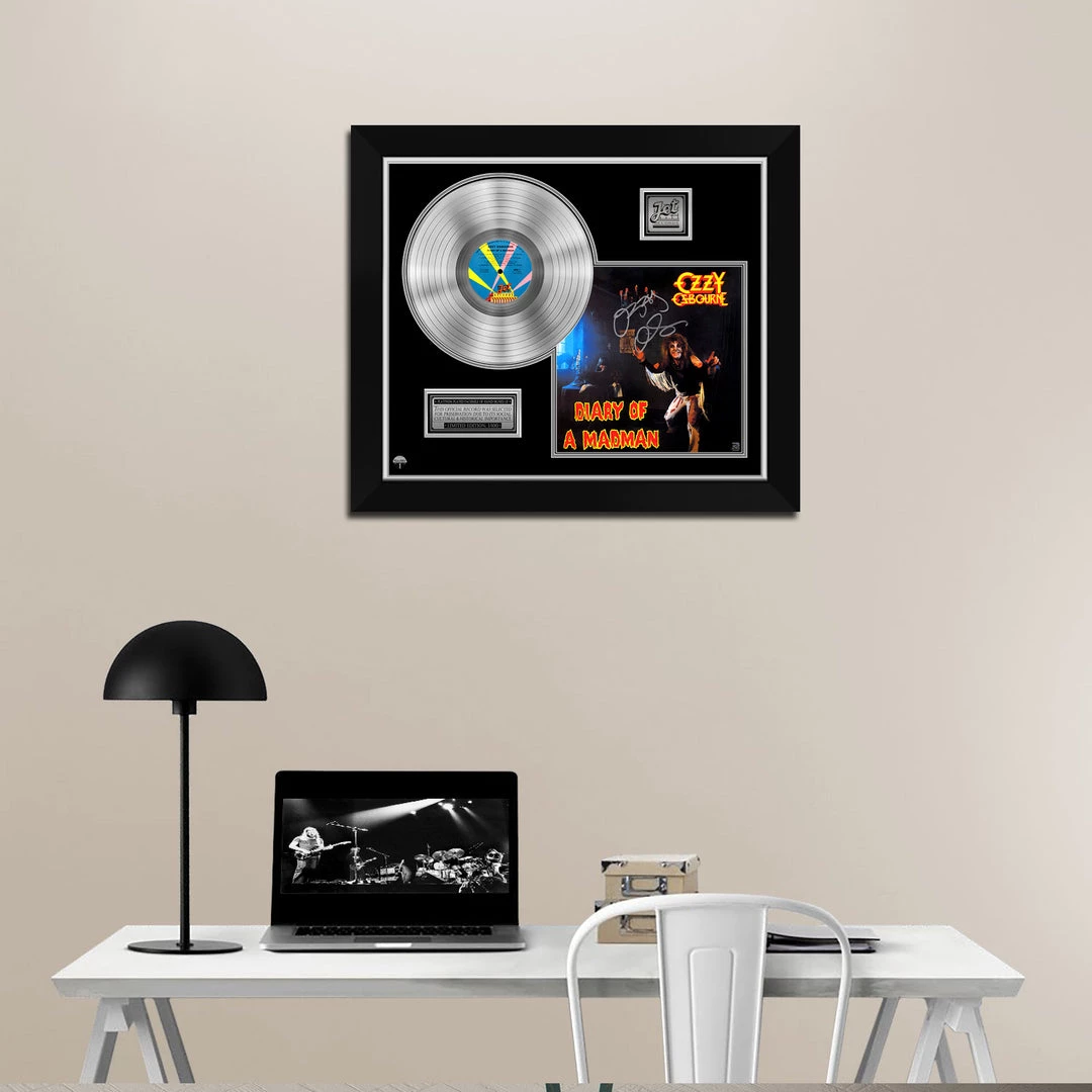 RARE-T Ozzy Osbourne Diary Of A Madman Platinum LP Limited Signature Edition Studio Licensed Custom Frame Limited Edition Frames 5 RARE-T Ozzy Osbourne Diary Of A Madman Platinum LP Limited Signature Edition Studio Licensed Custom Frame Limited Edition Frames