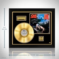 Rare-T Limited Edition Frames Ozzy Osbourne - Bark At The Moon Gold LP Limited Signature Edition Studio Licensed Custom Frame