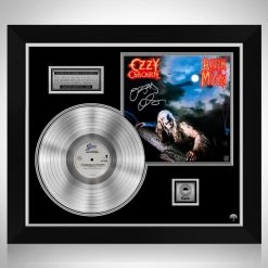 Rare-T Limited Edition Frames Ozzy Osbourne - Bark At The Moon Platinum LP Limited Signature Edition Studio Licensed Custom Frame