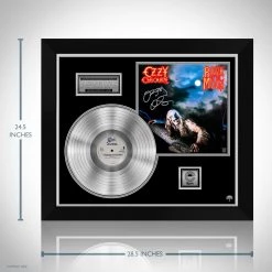 Rare-T Limited Edition Frames Ozzy Osbourne - Bark At The Moon Platinum LP Limited Signature Edition Studio Licensed Custom Frame