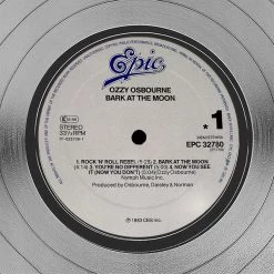 Rare-T Limited Edition Frames Ozzy Osbourne - Bark At The Moon Platinum LP Limited Signature Edition Studio Licensed Custom Frame