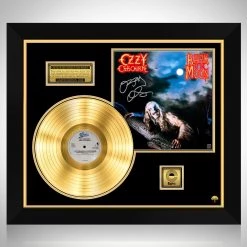 Rare-T Limited Edition Frames Ozzy Osbourne - Bark At The Moon Gold LP Limited Signature Edition Studio Licensed Custom Frame