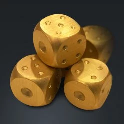 Set Of 5 Rare-T Precision Dice With Elegant Aluminum Storage Tube