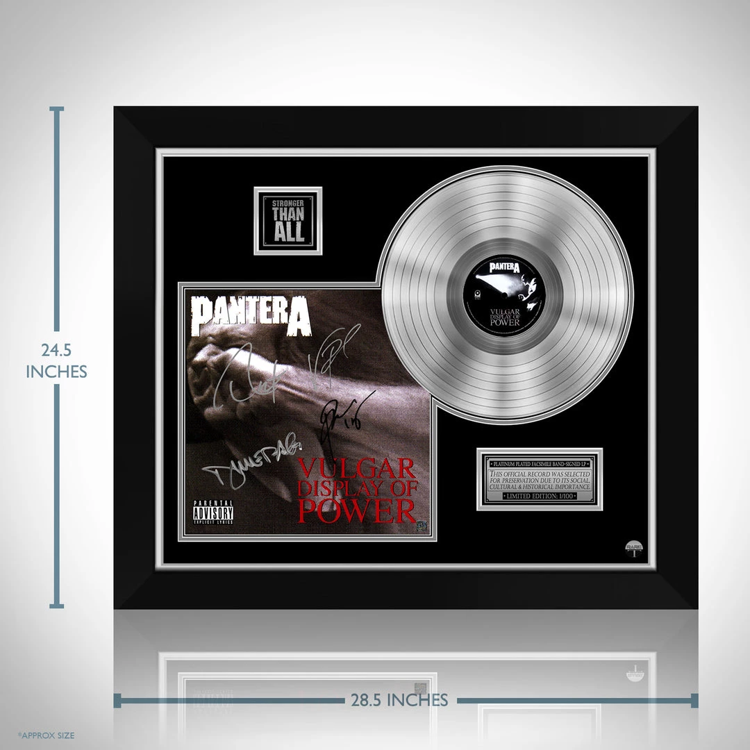 RARE-T Pantera - Vulgar Display Of Power Platinum LP Limited Signature Edition Studio Licensed Custom Frame 3 RARE-T Pantera - Vulgar Display Of Power Platinum LP Limited Signature Edition Studio Licensed Custom Frame