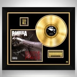 RARE-T Pantera Vulgar Display Of Power Gold LP Limited Signature Edition Studio Licensed Custom Frame