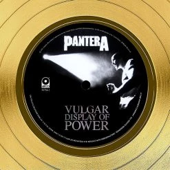 RARE-T Pantera Vulgar Display Of Power Gold LP Limited Signature Edition Studio Licensed Custom Frame 12 RARE-T Pantera Vulgar Display Of Power Gold LP Limited Signature Edition Studio Licensed Custom Frame
