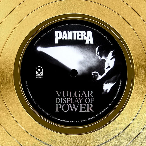 RARE-T Pantera Vulgar Display Of Power Gold LP Limited Signature Edition Studio Licensed Custom Frame 3 RARE-T Pantera Vulgar Display Of Power Gold LP Limited Signature Edition Studio Licensed Custom Frame