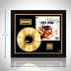 RARE-T Papa Roach - Infest Gold LP Limited Signature Edition Studio Licensed Custom Frame Limited Edition Frames
