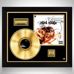 RARE-T Papa Roach - Infest Gold LP Limited Signature Edition Studio Licensed Custom Frame Limited Edition Frames