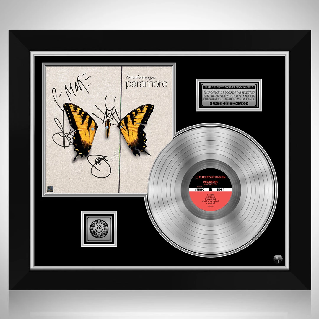 RARE-T Paramore Brand New Eyes Platinum LP Limited Signature Edition Studio Licensed Custom Frame 1 RARE-T Paramore Brand New Eyes Platinum LP Limited Signature Edition Studio Licensed Custom Frame