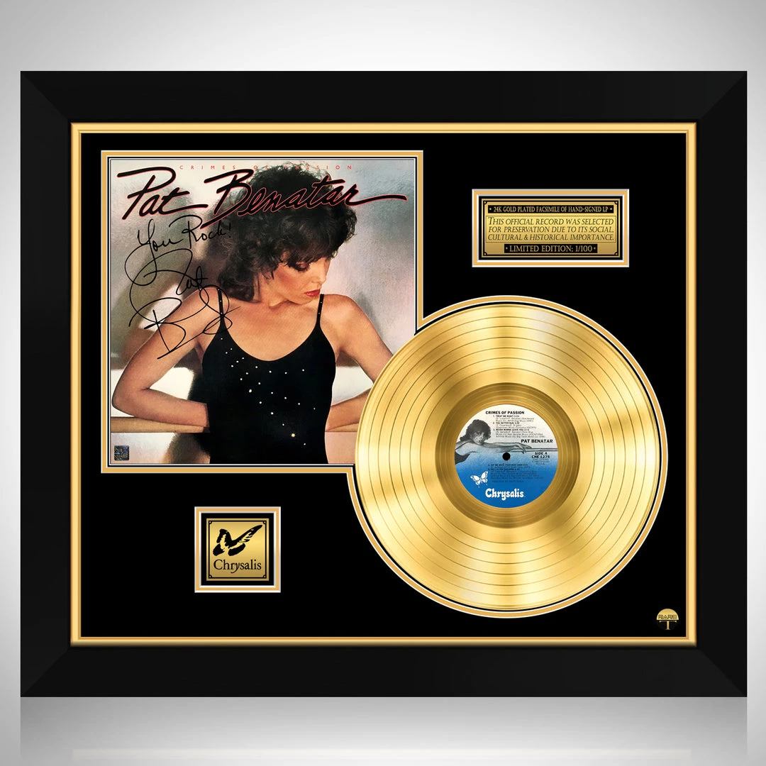 Rare-T Pat Benatar - Crimes Of Passion Gold LP Limited Signature Edition Studio Licensed Custom Frame 1 Rare-T Pat Benatar - Crimes Of Passion Gold LP Limited Signature Edition Studio Licensed Custom Frame