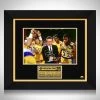 RARE-T Los Angeles Lakers - Kareem Abdul-Jabbar, Pat Riley & Magic Johnson Photo Limited Signature Edition Studio Licensed Custom Frame