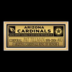 RARE-T Sports Memorabilia Arizona Cardinals - Pat Tillman Photo Limited Signature Edition Studio Licensed Custom Frame