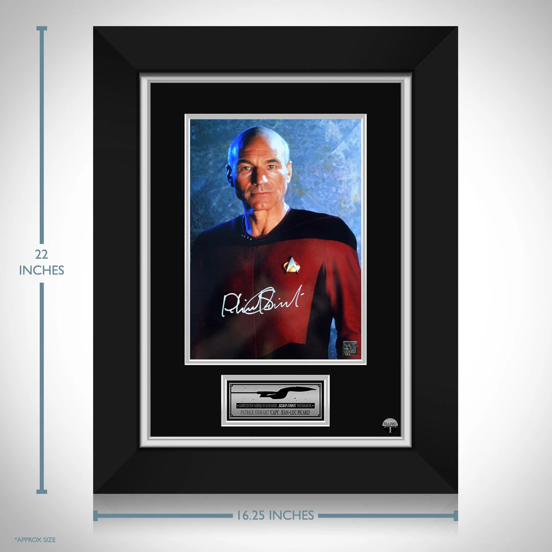 RARE-T Limited Edition Frames Star Trek Captain Jean-Luc Picard Promotional Photo Limited Signature Edition Studio Licensed Custom Frame 3 RARE-T Limited Edition Frames Star Trek Captain Jean-Luc Picard Promotional Photo Limited Signature Edition Studio Licensed Custom Frame