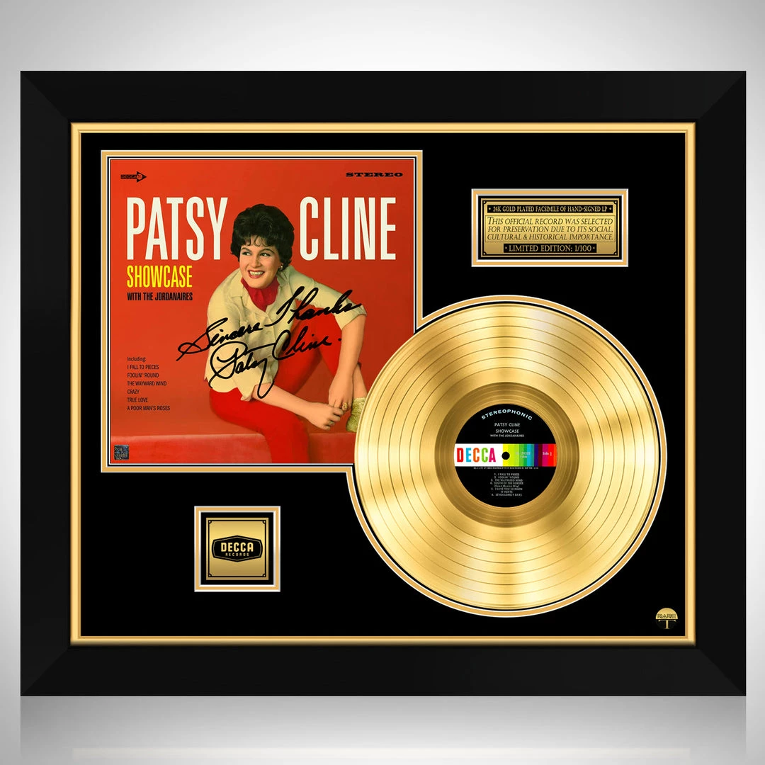 RARE-T Patsy Cline - Showcase Gold LP Limited Signature Edition Studio Licensed Custom Frame Limited Edition Frames 1 RARE-T Patsy Cline - Showcase Gold LP Limited Signature Edition Studio Licensed Custom Frame Limited Edition Frames