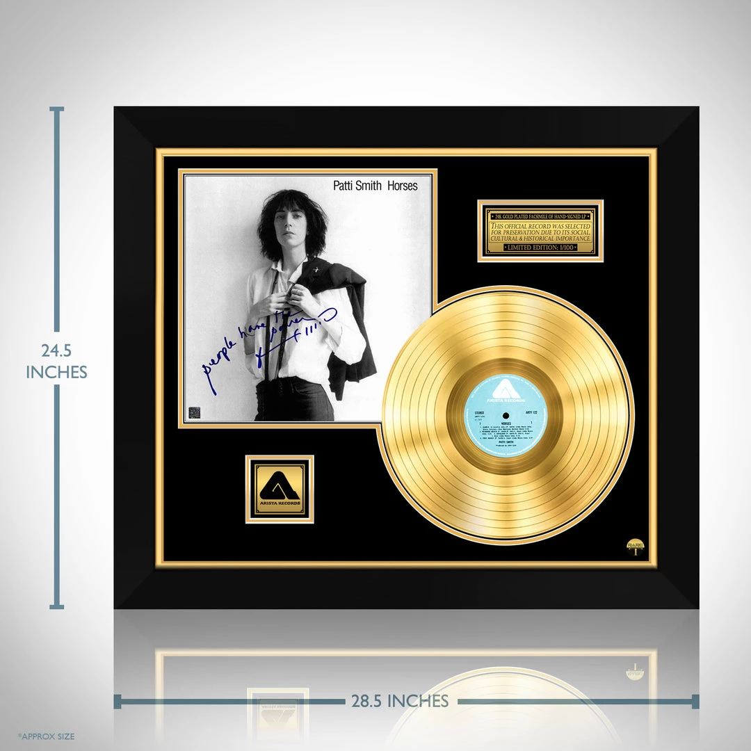 RARE-T Patti Smith - Horses Gold LP Limited Signature Edition Studio Licensed Custom Frame Limited Edition Frames 3 RARE-T Patti Smith - Horses Gold LP Limited Signature Edition Studio Licensed Custom Frame Limited Edition Frames